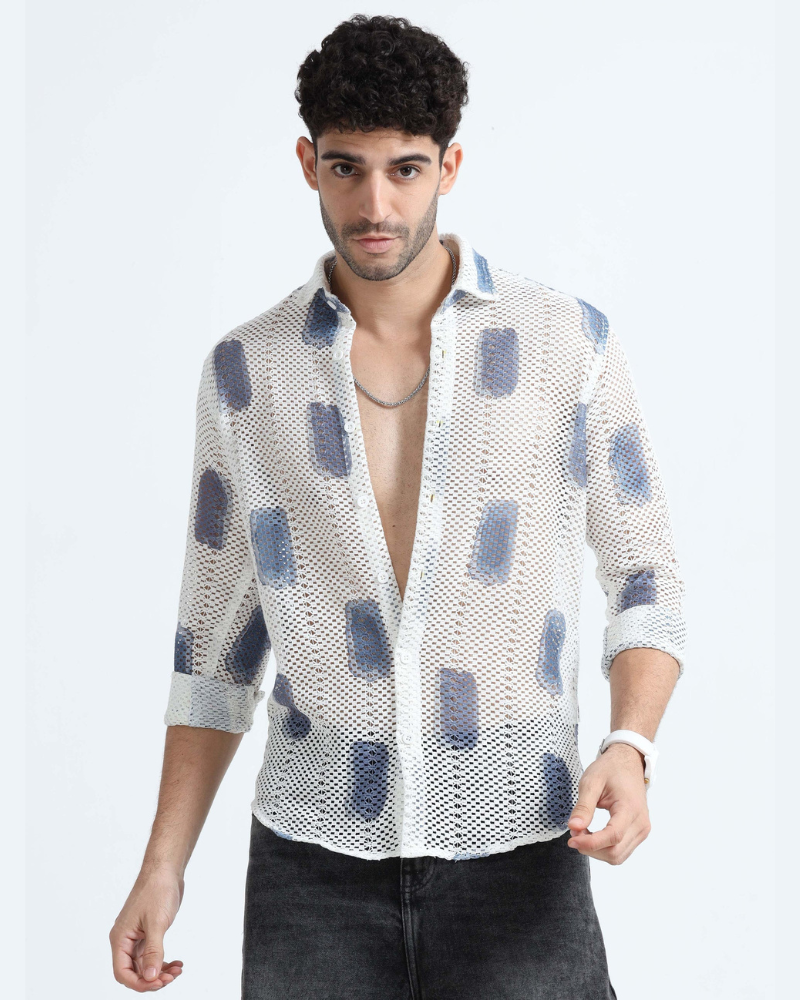 Man Wearing Azyroo Kinet Full Sleeve Shirt