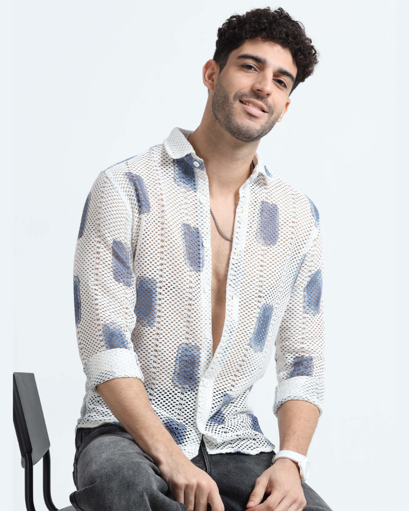 Man Wearing Azyroo Kinet Full Sleeve Shirt